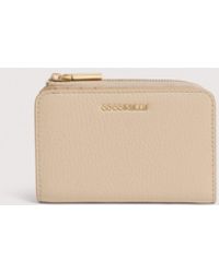 Coccinelle - Small Grained Leather Wallet Metallic Small - Lyst