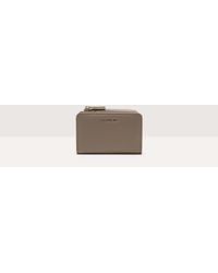 Coccinelle - Kartenetui Aus Genarbtem Leder Metallic Soft - Lyst