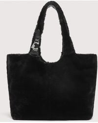 Coccinelle - Synthetic Fur Tote Bag C-Easy Synthetic Fur Large - Lyst