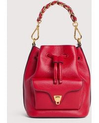 Coccinelle - Grained Leather Bucket Bag Beat Generation Small - Lyst