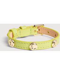 Coccinelle - Grained Leather Bracelet C-Me Studs - Lyst