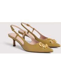Coccinelle - Smooth Leather Slingbacks With Heel C-Me Smooth - Lyst