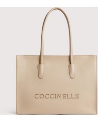 Coccinelle - Grained Leather Tote Bag Myrtha26 Large - Lyst
