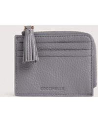 Coccinelle - Grainy Leather Card Holder Tassel Small - Lyst