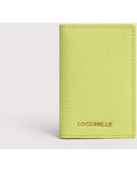 Coccinelle - Grained Leather Card Holder Metallic Small - Lyst