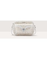 Coccinelle - Laminated Bouclé Fabric Crossbody Bag Beat Snowflakes Woven Small - Lyst