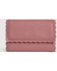Coccinelle - Grained Leather Wallet Leather Lace Medium - Lyst