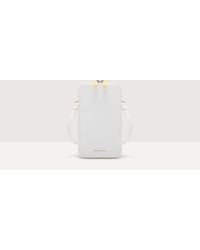 Coccinelle - Grained Leather Phone Holder Flor - Lyst
