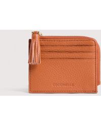 Coccinelle - Grainy Leather Card Holder Tassel Small - Lyst