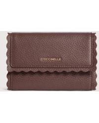 Coccinelle - Grained Leather Wallet Leather Lace Medium - Lyst