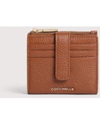 Coccinelle - Small Grained Leather Wallet Metallic Medium - Lyst