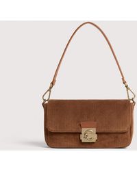Coccinelle - Corduroy Fabric Shoulder Bag C-Me Lock Medium - Lyst