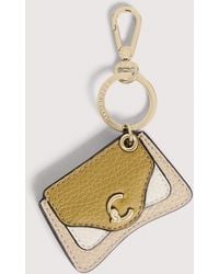 Coccinelle - Grained Leather Key Ring C-Me Tricolor - Lyst
