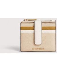 Coccinelle - Small Grained Leather Wallet Metallic Medium - Lyst