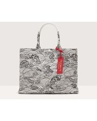 Coccinelle - Borsa a mano in Tessuto jacquard stampa lunar Never Without Bag lunar Jacquard Medium - Lyst