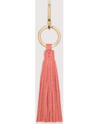 Coccinelle - Schlüsselanhänger Aus Genarbtem Leder Und Metall Tassel - Lyst
