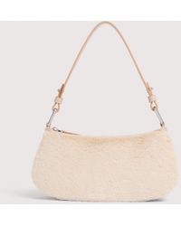 Coccinelle - Minibag Aus Webpelz Und Genarbtem Leder Merveille Synthetic Fur - Lyst