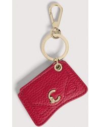 Coccinelle - Grained Leather Key Ring C-Me - Lyst