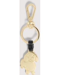 Coccinelle - Leather And Metal Key Ring Basic Metal - Lyst