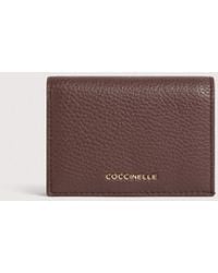 Coccinelle - Grained Leather Wallet Metallic Small - Lyst