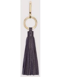 Coccinelle - Schlüsselanhänger Aus Genarbtem Leder Und Metall Tassel - Lyst
