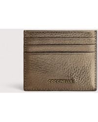 Coccinelle - Grainy Leather Card Holder Metallic Small - Lyst
