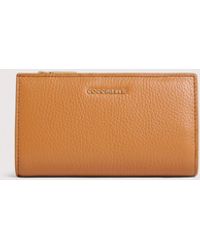 Coccinelle - Medium Grained Leather Wallet Metallic Large - Lyst