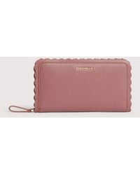 Coccinelle - Grained Leather Wallet Leather Lace Large - Lyst