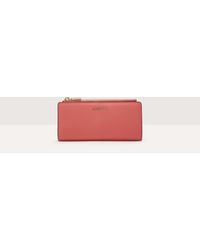 Coccinelle - Large Grained Leather Wallet Metallic Tricolor - Lyst