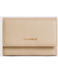 Coccinelle - Grainy Leather Purse Metallic Medium - Lyst