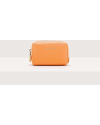 Coccinelle - Grained Leather Make-Up Bag Trousse Medium - Lyst