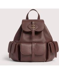 Coccinelle - Grained Leather Backpack Mavery Pocket Medium - Lyst