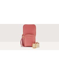 Coccinelle - Grained Leather Phone Holder Pixie - Lyst