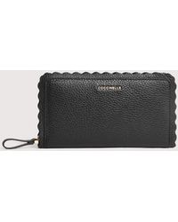 Coccinelle - Grained Leather Wallet Leather Lace Large - Lyst