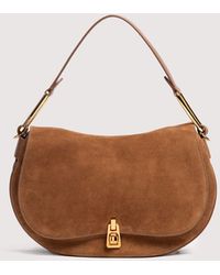 Coccinelle - Suede And Grained Leather Handbag Magie Suede Medium - Lyst