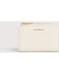 Coccinelle - Small Grained Leather Wallet Metallic Small - Lyst