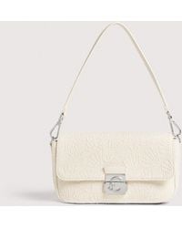 Coccinelle - Shells Textured Fabric Shoulder Bag C-Me Lock Medium - Lyst