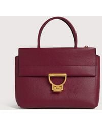 Coccinelle - Henkeltasche Aus Genarbtem Leder Arlettis Medium - Lyst