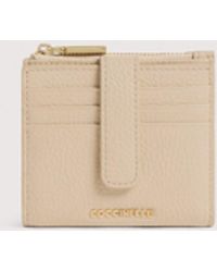 Coccinelle - Small Grained Leather Wallet Metallic Medium - Lyst