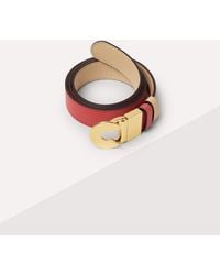 Coccinelle - Cintura in Pelle con grana Logo C Reversible - Lyst