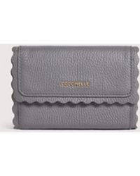 Coccinelle - Grained Leather Wallet Leather Lace Medium - Lyst