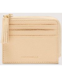 Coccinelle - Kartenetui Aus Genarbtem Leder Tassel - Lyst