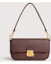 Coccinelle - Grained Leather Shoulder Bag C-Me Lock Medium - Lyst