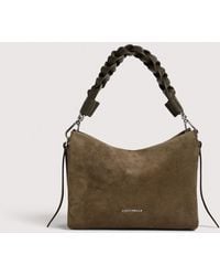 Coccinelle - Suede And Grained Leather Handbag Boheme Small - Lyst