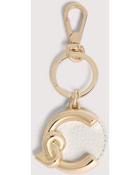 Coccinelle - Leather And Metal Key Ring C-Me - Lyst