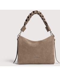 Coccinelle - Suede And Grained Leather Handbag Boheme Small - Lyst