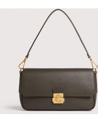 Coccinelle - Grained Leather Shoulder Bag C-Me Lock Large - Lyst