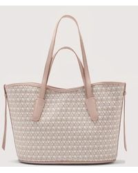 Coccinelle - Shopper Aus Beschichtetem Canvas Mit Monogram-Muster Und Genarbtem Leder New Never Without Bag Coated Monogram Medium - Lyst