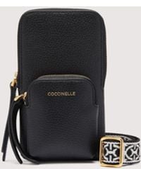 Coccinelle - Grained Leather Phone Holder Pixie Mini - Lyst