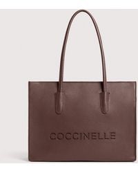 Coccinelle - Grained Leather Tote Bag Myrtha26 Medium - Lyst